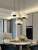 Axyaa Glass LED Pendant Lights for Bedroom and Restaurant Decor