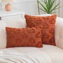Embroidered Wool Maple Leaf Pillowcase by Axyaa - Halloween & Thanksgiving Orange Cushion Cover