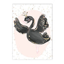 Axyaa Ballet Girl Custom Name Canvas Painting Swan Print Wall Art Nordic Posters