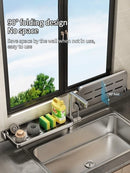 Axyaa Sponge Holder Sink Rack Soap Towel Bathroom Organizer Storage Shelf