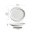 Axyaa Ceramic White Steak Plate Spaghetti Set - High-Value Club Tableware