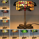 Axyaa Dragonfly Tiffany Glass Table Lamp - Baroque Style Bedroom Lighting