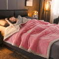 Axyaa Thick Milk Velvet King Size Fleece Sherpa Blanket for Winter Warmth