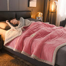 Axyaa Thick Milk Velvet King Size Fleece Sherpa Blanket for Winter Warmth