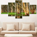 5-Piece Axyaa Forest Landscape Canvas Wall Art Set