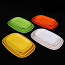 Axyaa Melamine Rectangular Noodle Plate for Hot Pot and Barbecue