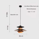 Axyaa UFO Gradient Pendant Light Fixture Mid Century Modern Chandelier