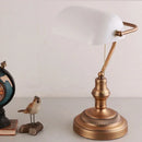 Axyaa Glass Desk Lamp Retro Design LED Pull Switch Home Office Bedroom Decor