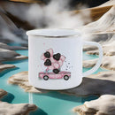 Axyaa Sunflower Love Enamel Mug Set for Camping & Hiking