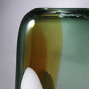 Axyaa Green Dried Flower Glass Vase, Colorful Fresh Flower Straight Tube Decoration
