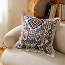 Axyaa Vintage Moroccan Ruffle Print Cushion Cover 45x45cm for Sofa