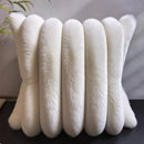 Axyaa Faux Fur Pillow Cover Solid Striped Soft Warm Reversible Beige Cream Green Black