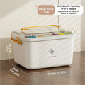 Axyaa Portable Medicine Organizer Box with Dividers - Household First Aid Kit