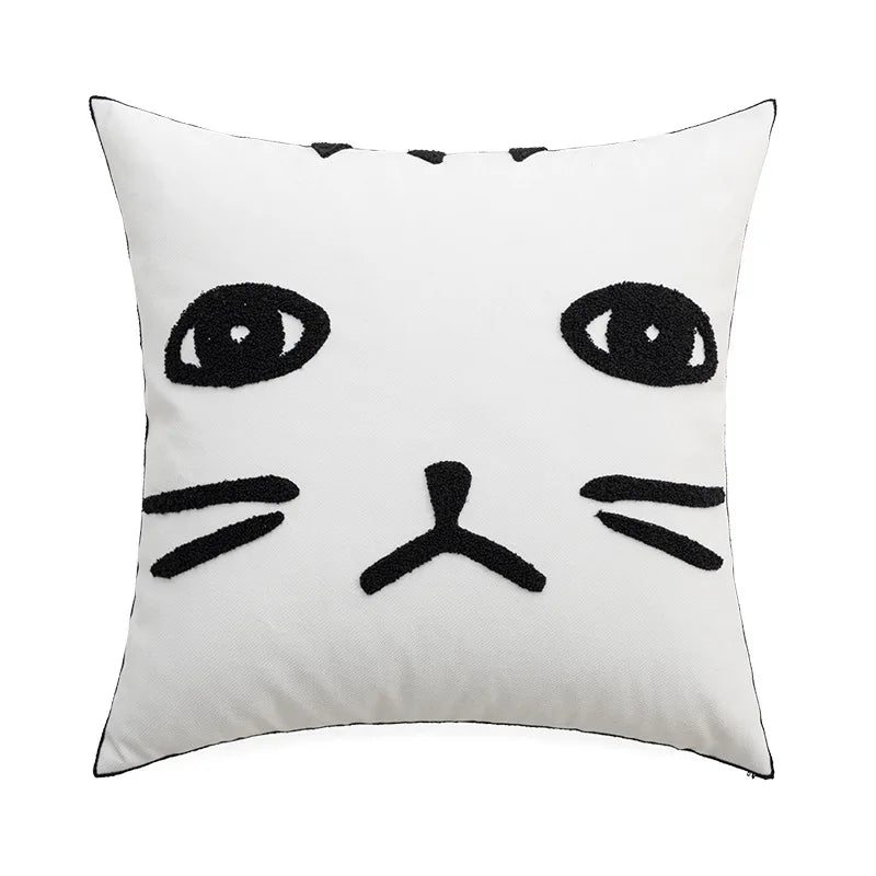Axyaa Tufted Sun Circle Cushion Cover for Home Decor Living Room Bedroom