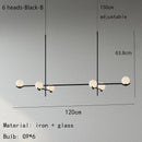 Axyaa Nordic Metal Chandelier Glass Pendant Light