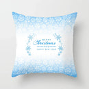 Blue Winter Snowflake Pillowcase for Stylish Christmas Decor by Axyaa