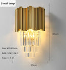 Axyaa Gold E14 Crystal Pendant Lights: Modern Luxe Dining Room LED Chandelier