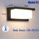 Axyaa Outdoor Motion Sensor Wall Light Waterproof IP65 LED 18W 30W Garden Street Lighting
