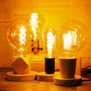 Axyaa Retro Wood Desk Lamp with E27 Socket and Vintage Design