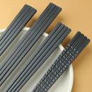 Axyaa Alloy Sushi Chopsticks Set: Commercial Grade, Anti-slip, Durable, 5 Pairs