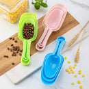 Axyaa Plastic Ice Shovel Set For Baking & Kitchen - 3 Piece Candy Colors