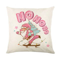 Christmas Party Pillowcase with Santa Claus & Snowman Print for Home Decoration by Axyaa.
