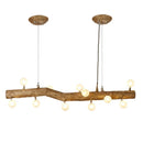 Axyaa Nordic Art Dining Pendant Light Bar Chandelier, American Retro Inn Decor