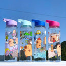 Axyaa Cute Animal Print Water Bottle - Lightweight Leakproof Thermos for School, Travel