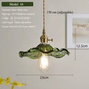 Axyaa Green Glass Pendant Light Modern Chandelier for Kitchen Island
