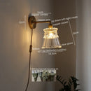 Axyaa Retro LED Wall Light Glass Copper Applique – Home Decor & Bedside Lamp