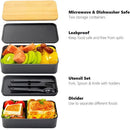 Axyaa Stackable Bento Lunch Box Set with Insulated Bag