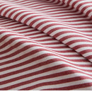 Axyaa Striped Cushion Cover 45x45cm - Hawthorn Red Ivory Polyester Pillow Cover