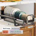 Axyaa Kitchen Pull-out Drainer Storage Rack for Sink Cabinet Tableware Organizing