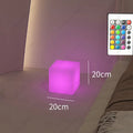Axyaa RGB Cubic Table Lamp: 16 Colors Dimmable for Bedroom, Living Room, Patio & Party.