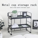 Axyaa Desktop Organizer with Stackable Shelving and Two Storage Trays