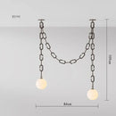 Axyaa Modern Glass Chain Chandelier Swagged Hanging Light Colorful Suspension Luminaire