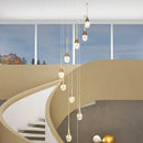 Axyaa Crystal Chandelier: Modern Deluxe Bubble Lamp for Living Room, Dining Room, Bedroom, Stairwell