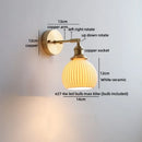 Modern Nordic LED Wall Light White Umbrella Style with Swing Copper Arm by Axyaa