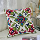 Axyaa Ethnic Floral Embroidered Pillowcase - Cotton Throw Cushion Cover