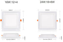 Axya 24W Double Color LED Ceiling Panel Light, Round/Square, AC110V 220V