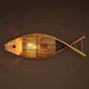 Axya Bamboo Fish Wall Lamp Retro Creative Cafe Bar Teahouse Decor