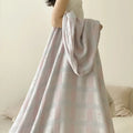Axyaa Brand Color-Woven Jacquard Tencel Cotton Summer Cooling Blanket