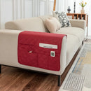 Axyaa Armrest Pad Storage Layer Modern Sofa Cover Khaki Gray