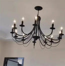 Axyaa Retro Industrial Chandelier for European Country Decor in Living Room Bedroom