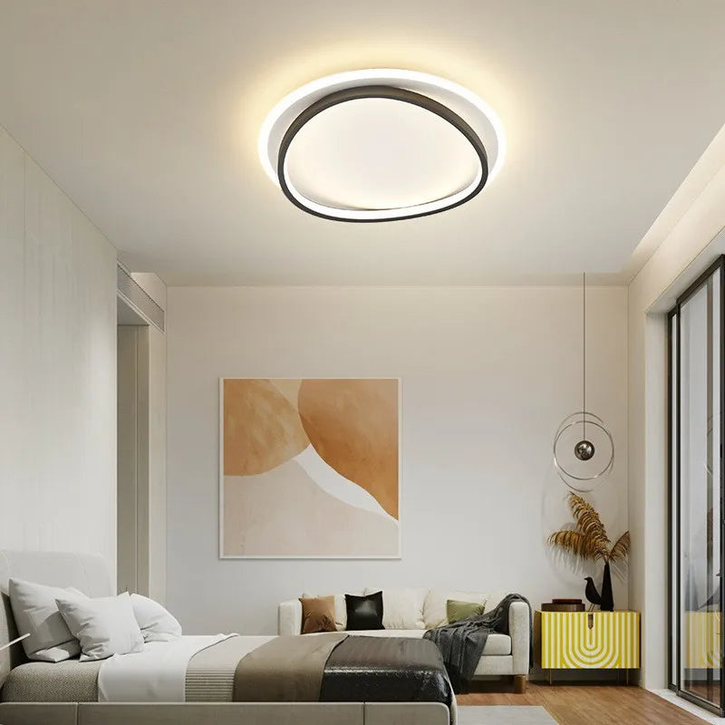 Axya Modern LED Ceiling Chandelier Black Gold Indoor Lighting Fixtures