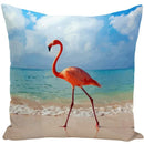 Axyaa Flamingo Bird Polyester Throw Pillow Cover for Home Decor