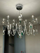 Axyaa Crystal Ceiling Chandelier: LED Firefly Shape Living Room Lights