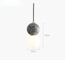 Axyaa Concrete Ball Pendant Chandelier for Home Art Decor with LED Electric Light Source