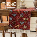 Axyaa Cotton Linen Jacquard Table Runner for Dining Room and Home Decor