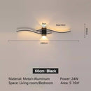Axyaa Modern LED Wall Lamps - Black White, Long Strip Design for Living Room and TV Wall